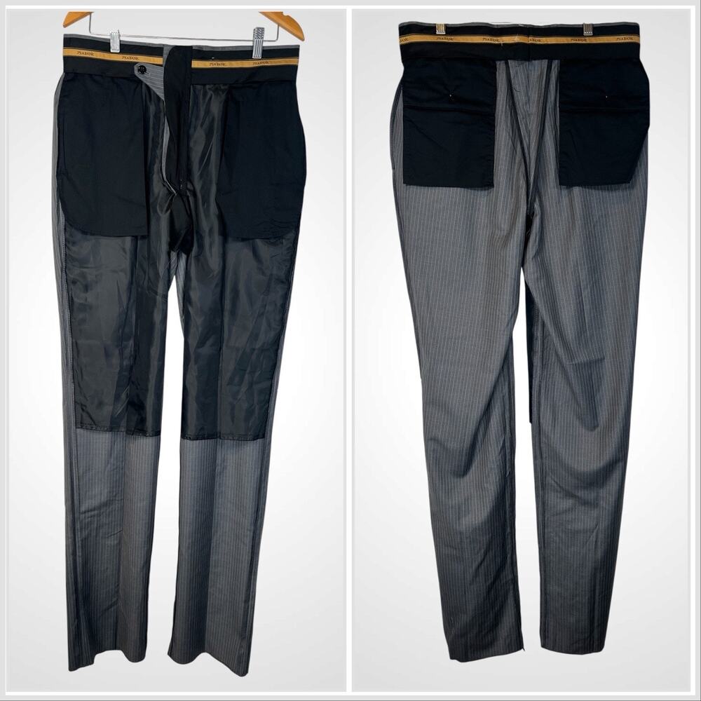 New Jos A Bank Signature Gold 40-42L 33x30 Tailored Fit Gray Pinstripe Note - Picture 14 of 16